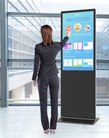 Indoor Floor Standing Touch Screen Interactive Advertising Display Kiosk