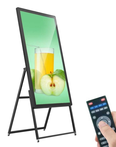 43, 55 Inch Portable Floor Standing Touchscreen LCD Poster Display Sign